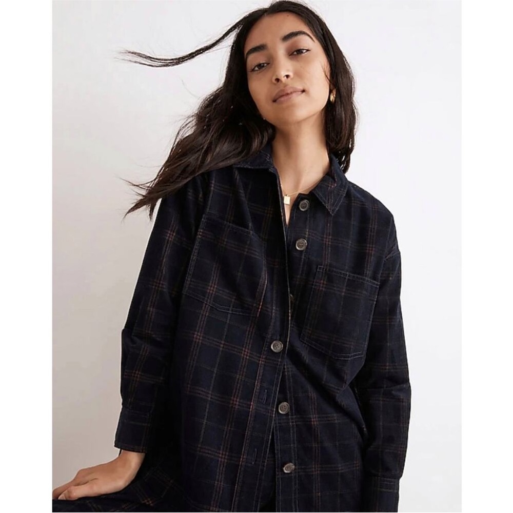 Madewell Corduroy Kentwood Oversized Shirt Top Shacket Size XL